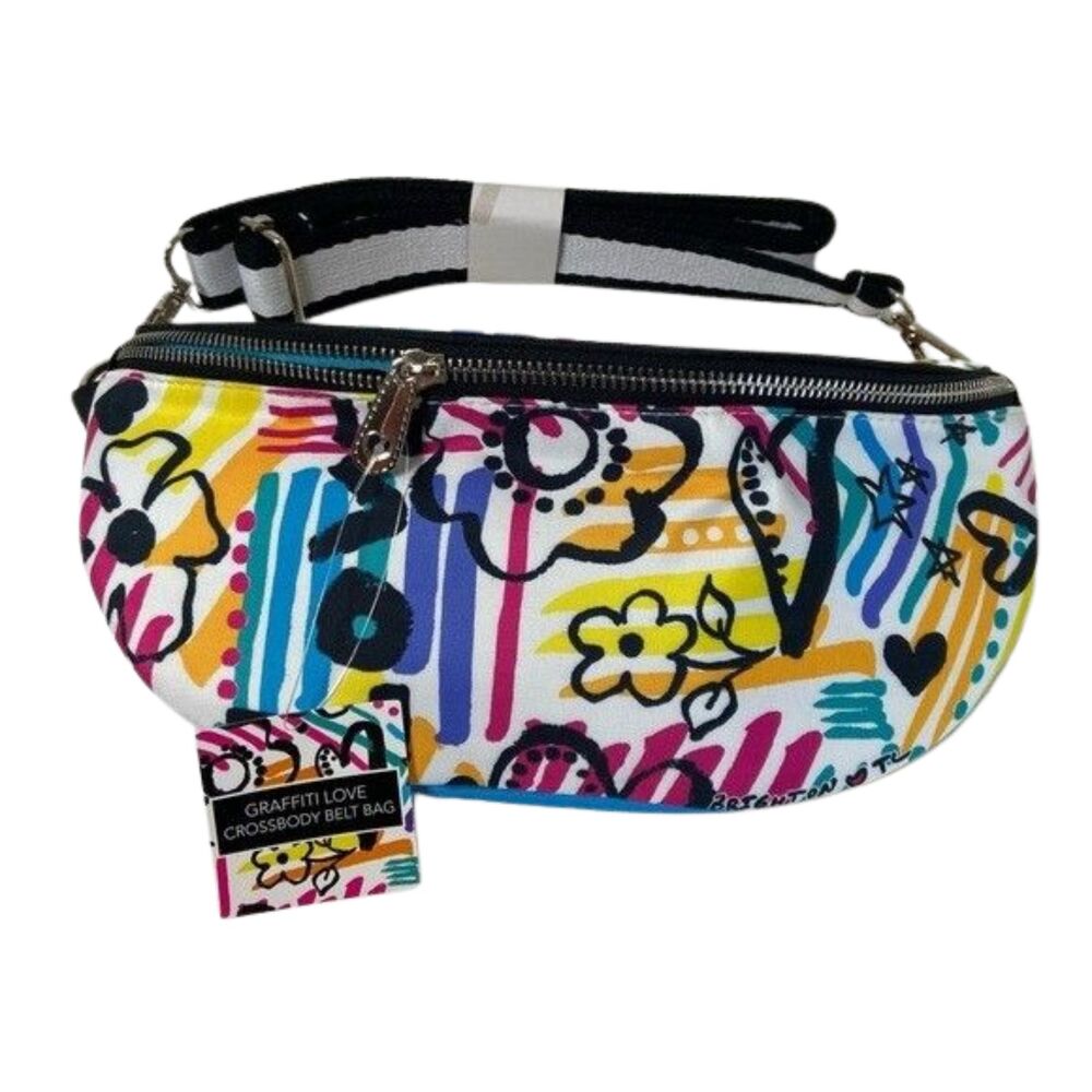 NWT Brighton Graffiti Love Crossbody Belt Bag Fanny Pack Multicolor